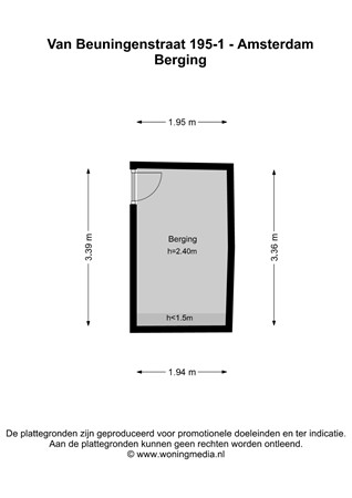 Floor plan - Van Beuningenstraat 195-1, 1051 XP Amsterdam 